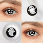 White Ghost Pattern Halloween Contacts